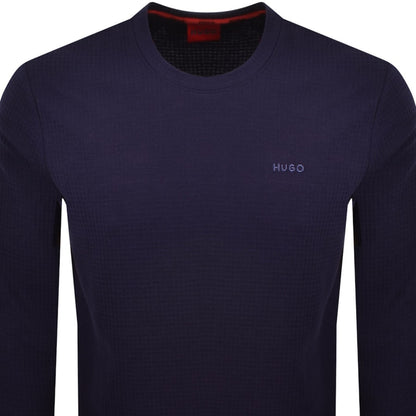 HUGO Austin Long Sleeved T Shirt Navy