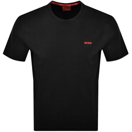 HUGO Austin Waffle T Shirt Black