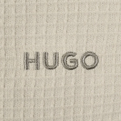 HUGO Austin Waffle T Shirt Cream