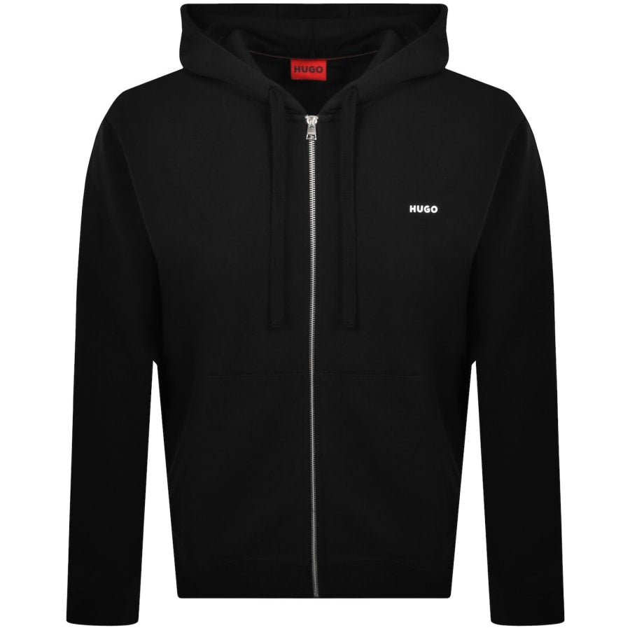 HUGO Dapo Full Zip Hoodie Black