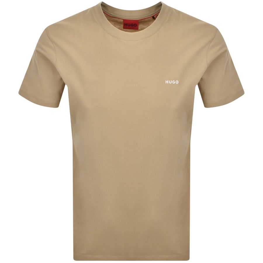 HUGO Dero222 T Shirt Beige