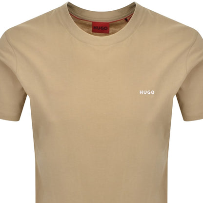 HUGO Dero222 T Shirt Beige