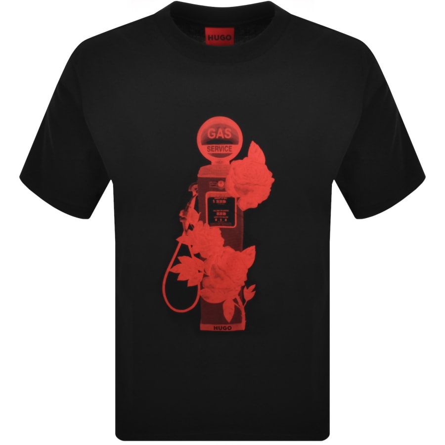 HUGO Dikerd Crew Neck T Shirt Black