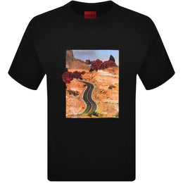 HUGO Dikerd Crew Neck T Shirt Black