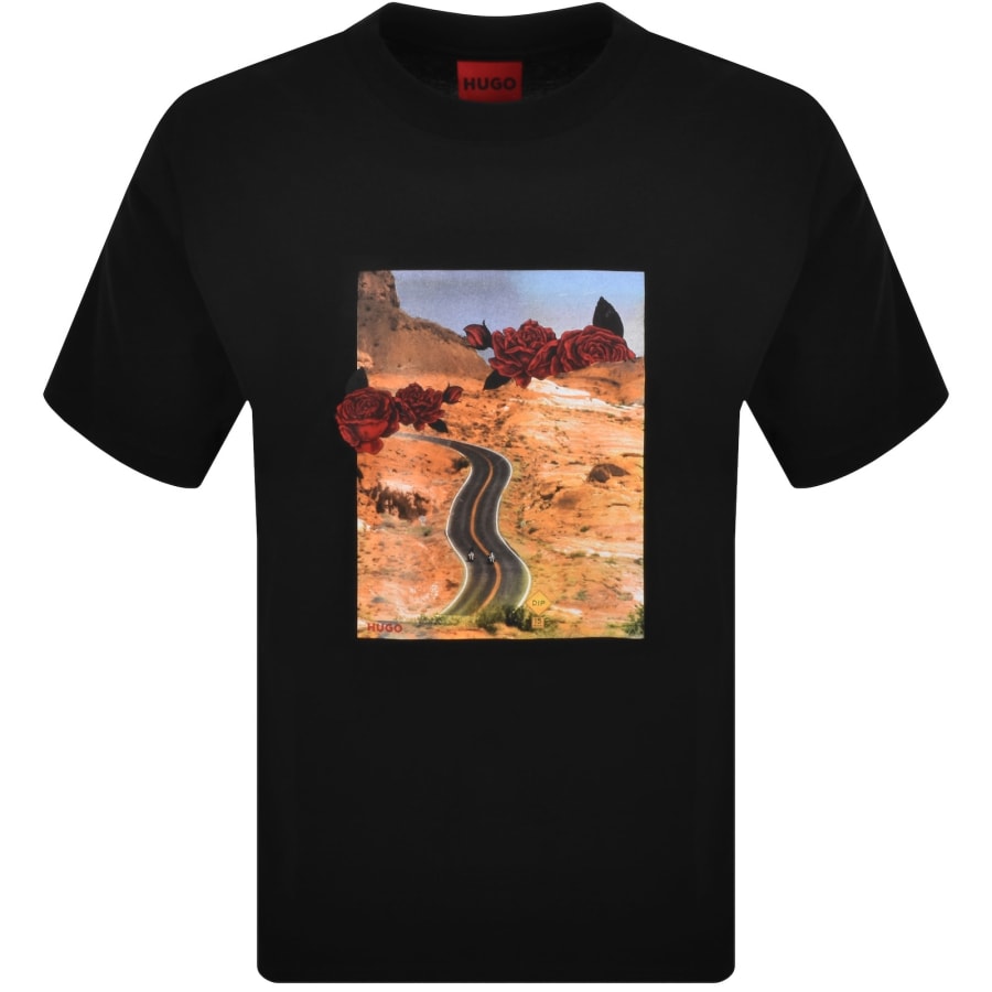 HUGO Dikerd Crew Neck T Shirt Black
