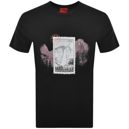 HUGO Divalis Crew Neck T Shirt Black