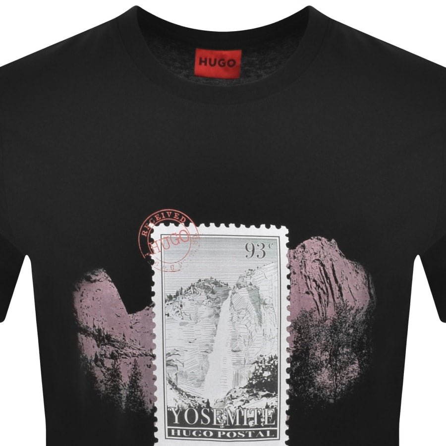HUGO Divalis Crew Neck T Shirt Black