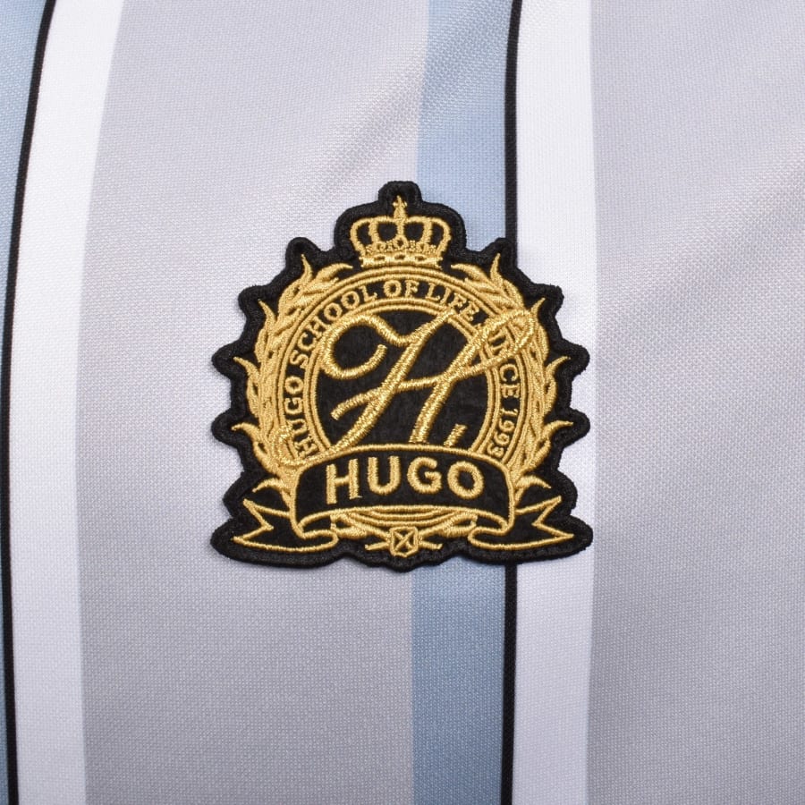 HUGO Docaro Athletic Polo T Shirt Grey