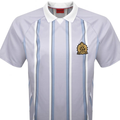 HUGO Docaro Athletic Polo T Shirt Grey