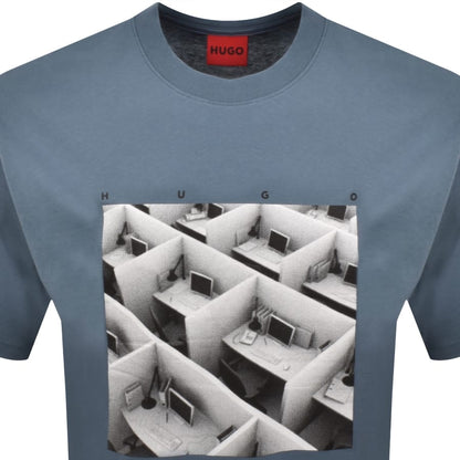HUGO Dodger T Shirt Blue