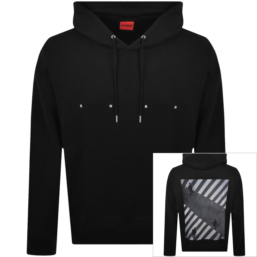 HUGO Doland Oversized Hoodie Black