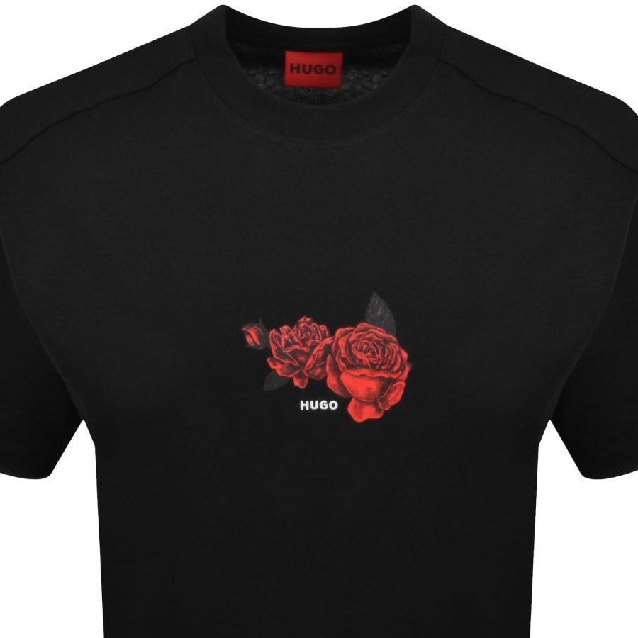HUGO Domans Crew Neck T Shirt Black