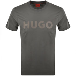 HUGO Dulivio Crew Neck T Shirt Grey