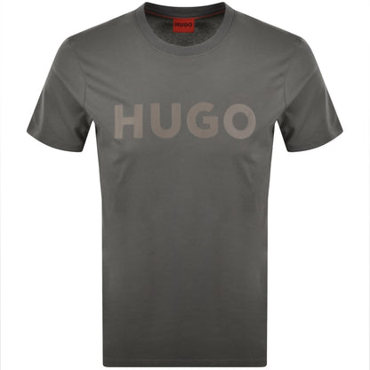 HUGO Dulivio Crew Neck T Shirt Grey