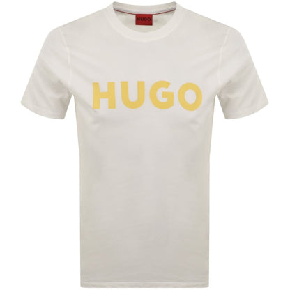 HUGO Dulivio Crew Neck T Shirt White