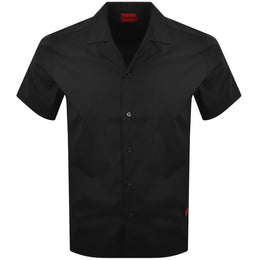 HUGO Ellino Linen Shirt Black