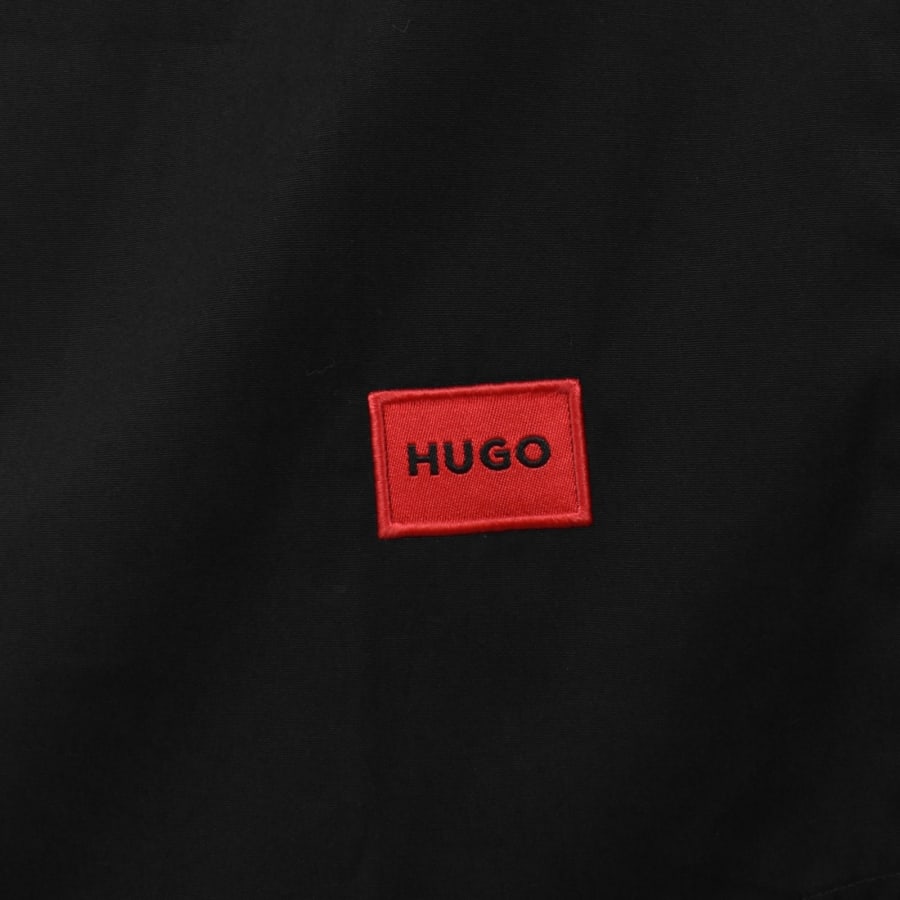 HUGO Ellino Linen Shirt Black