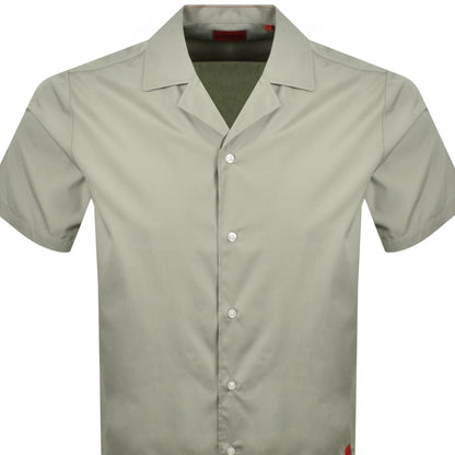 HUGO Ellino Linen Shirt Green