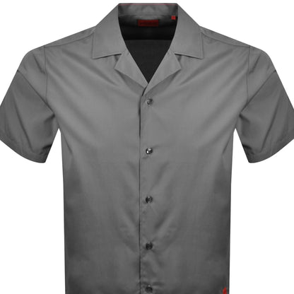 HUGO Ellino Linen Shirt Grey