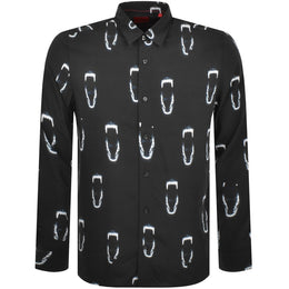 HUGO Emero Animal Graphic Shirt Black