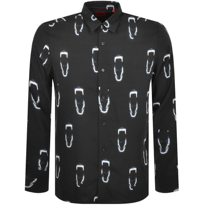 HUGO Emero Animal Graphic Shirt Black