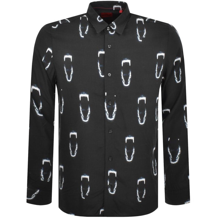 HUGO Emero Animal Graphic Shirt Black