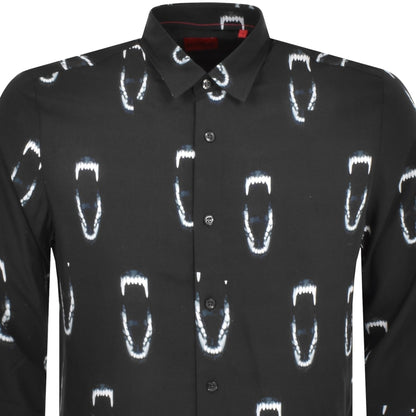HUGO Emero Animal Graphic Shirt Black