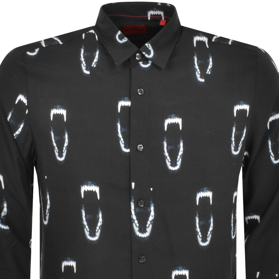 HUGO Emero Animal Graphic Shirt Black