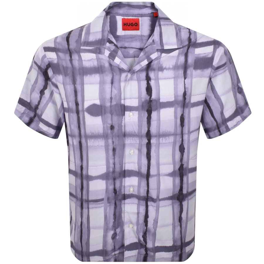 HUGO Espino Short Sleeve Shirt Purple