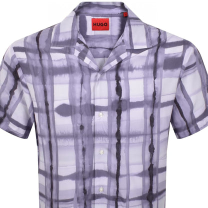 HUGO Espino Short Sleeve Shirt Purple