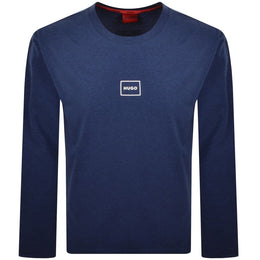 HUGO Laze Long Sleeve T Shirt Blue
