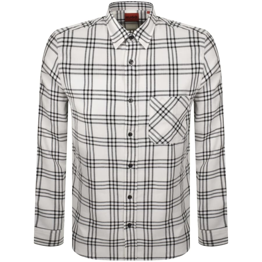HUGO Long Sleeved Emero Shirt Natural