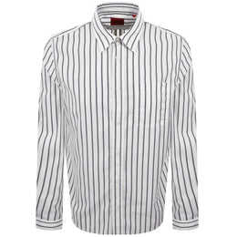 HUGO Long Sleeved Erillo Shirt White