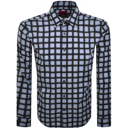 HUGO Long Sleeved Ermo Shirt Blue