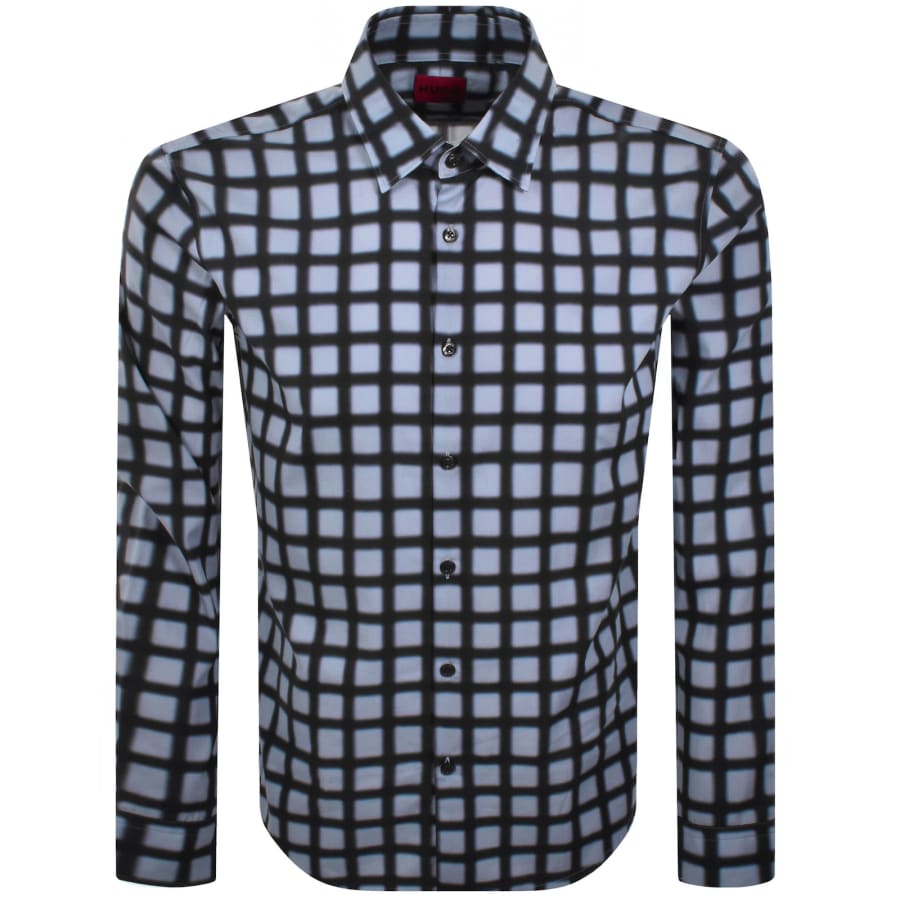 HUGO Long Sleeved Ermo Shirt Blue