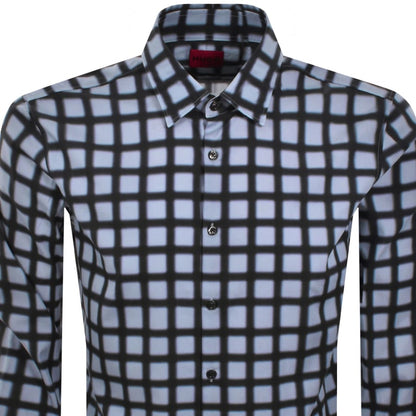 HUGO Long Sleeved Ermo Shirt Blue