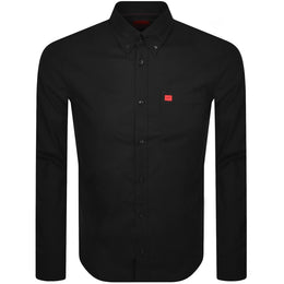 HUGO Long Sleeved Evito Shirt Black