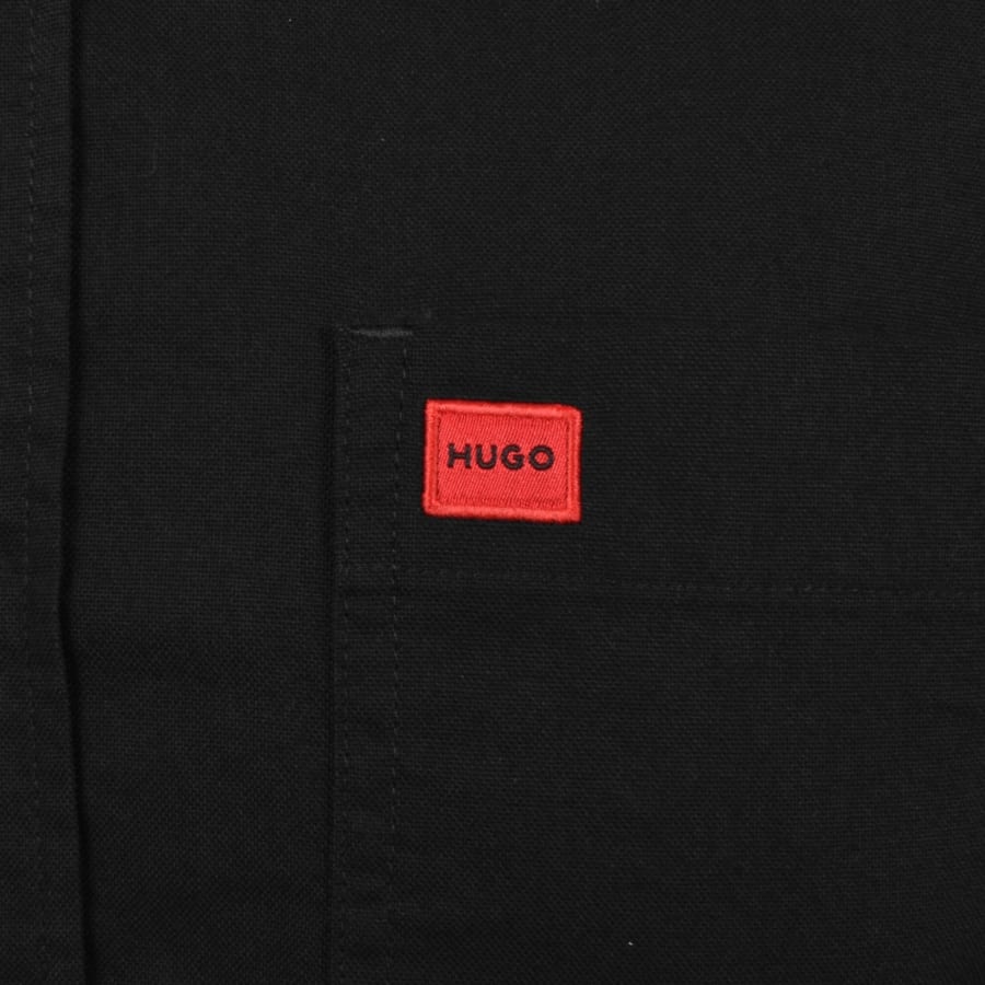 HUGO Long Sleeved Evito Shirt Black