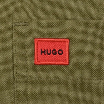 HUGO Long Sleeved Evito Shirt Green