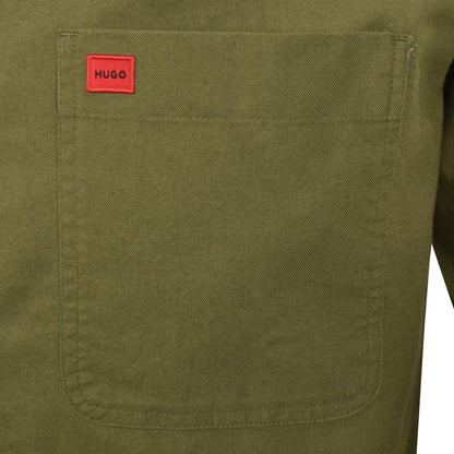HUGO Long Sleeved Evito Shirt Green
