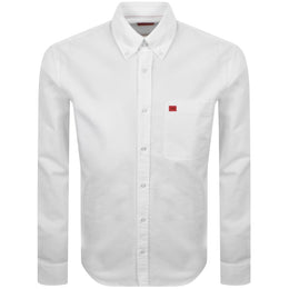 HUGO Long Sleeved Evito Shirt White