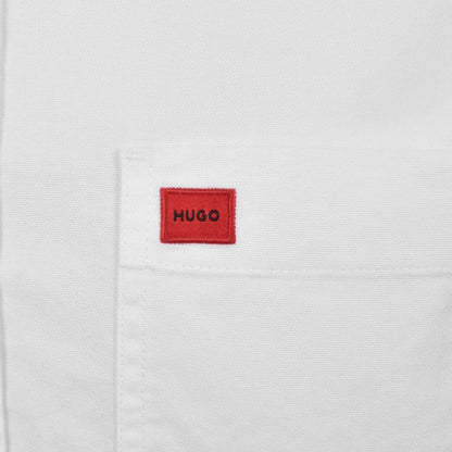 HUGO Long Sleeved Evito Shirt White