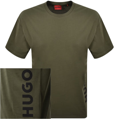 HUGO Relaxed Sun Protected T Shirt Green