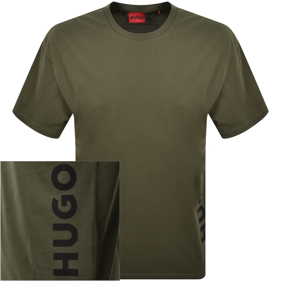 HUGO Relaxed Sun Protected T Shirt Green