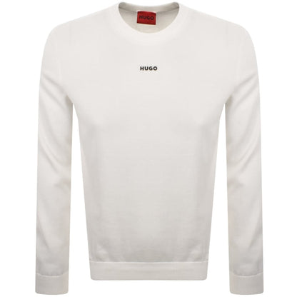 HUGO San Cassius Knit Jumper Cream