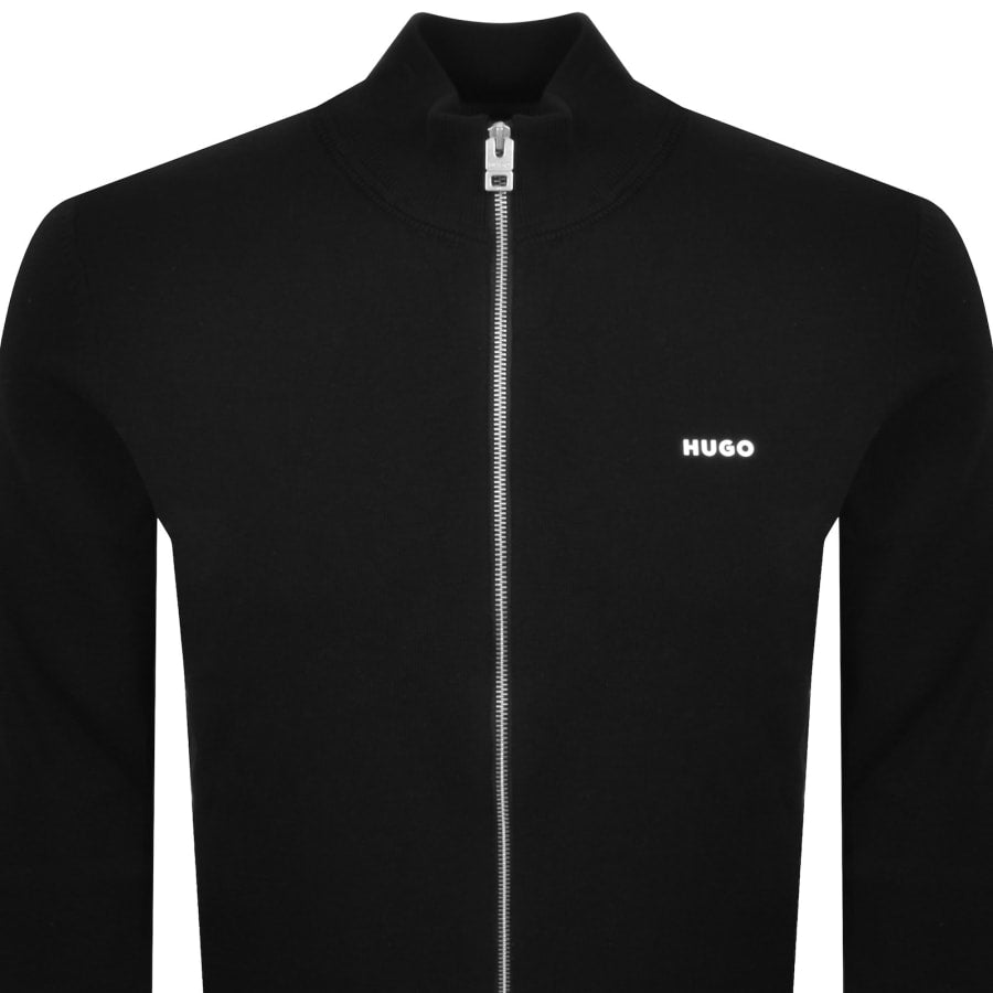 HUGO San Jacomo Full Zip Knit Jumper Black