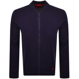 HUGO San Jacque Full Zip Knit Jumper Navy
