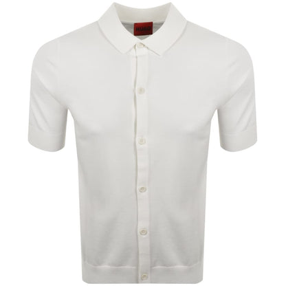 HUGO San Paco Knit Shirt Off White