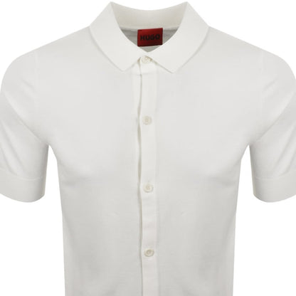 HUGO San Paco Knit Shirt Off White