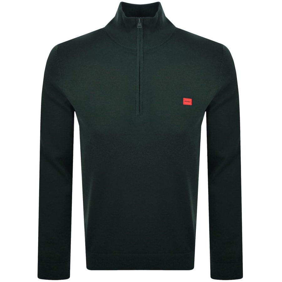 HUGO San Quintus Knit Jumper Green